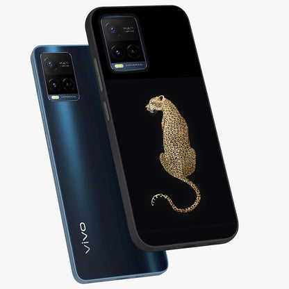 Regal Leopard Glass Case displayed in angled mockup highlighting powerful animal illustration with stylish wild aesthetic.