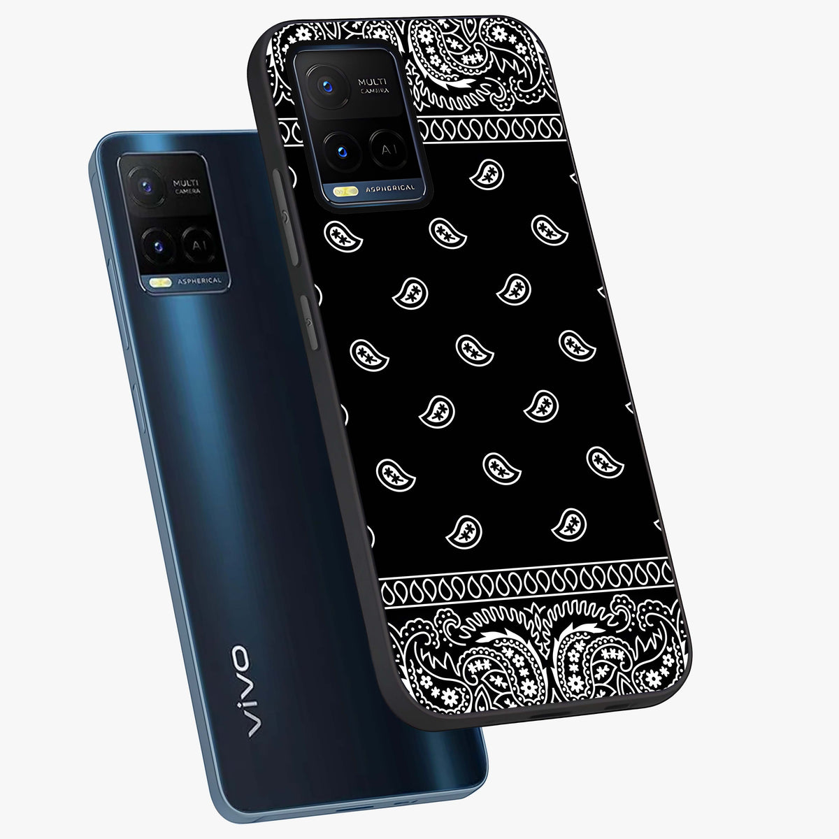 Retro Rebel Threads Glass Case displayed in angled mockup highlighting retro inspired graphic design with rebellious aesthetic.