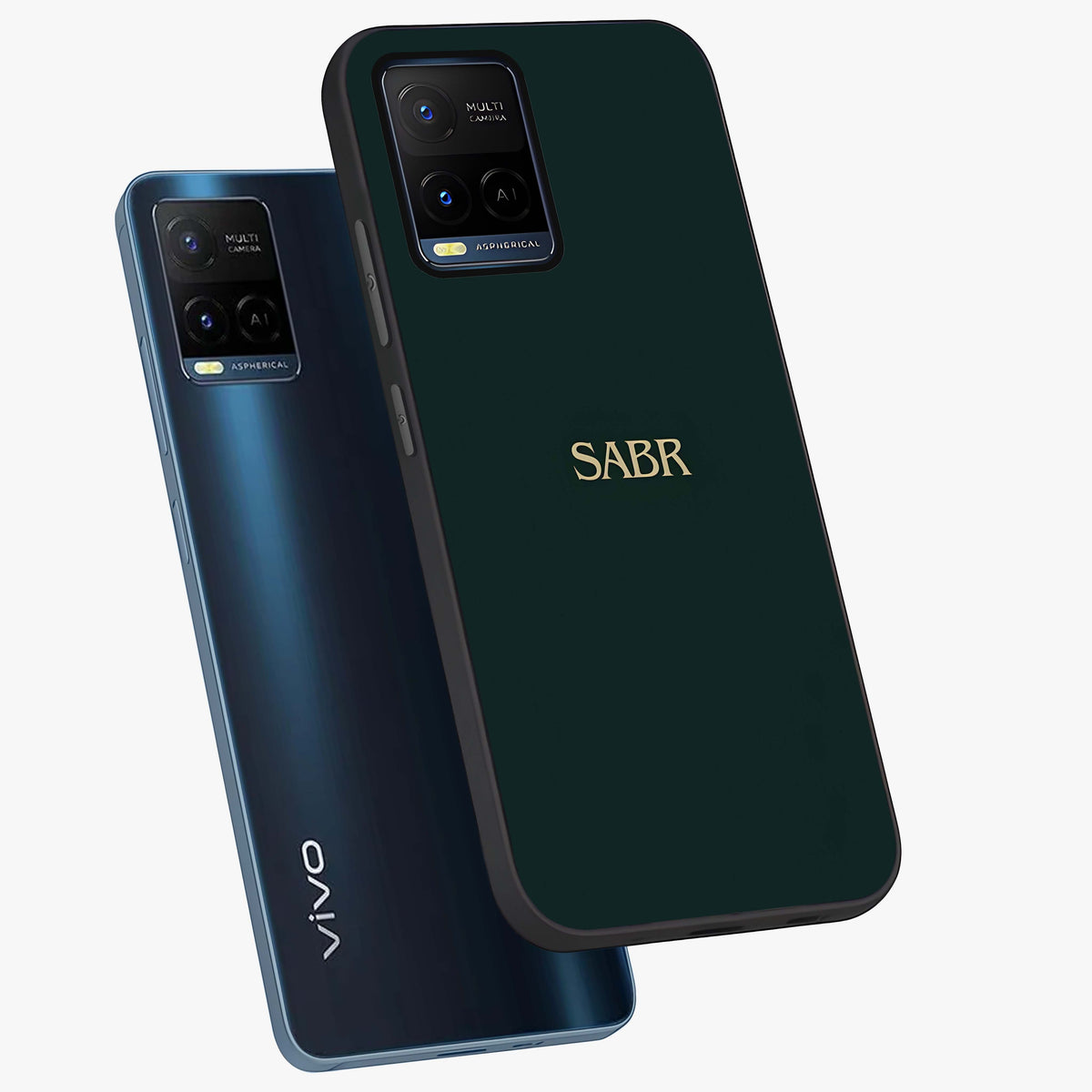 Sabr Minimal Patience Glass Case displayed in angled mockup highlighting simple inspirational design with clean aesthetic style.