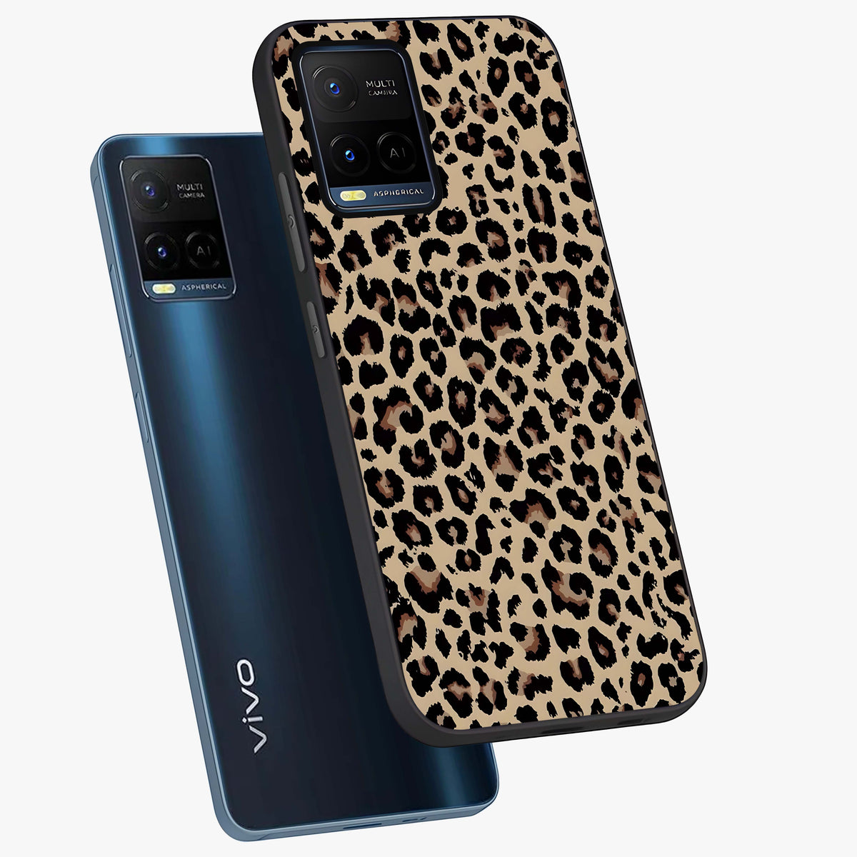 Savage Chic Pattern Glass Case displayed in angled mockup highlighting bold fashion inspired design with chic aesthetic.