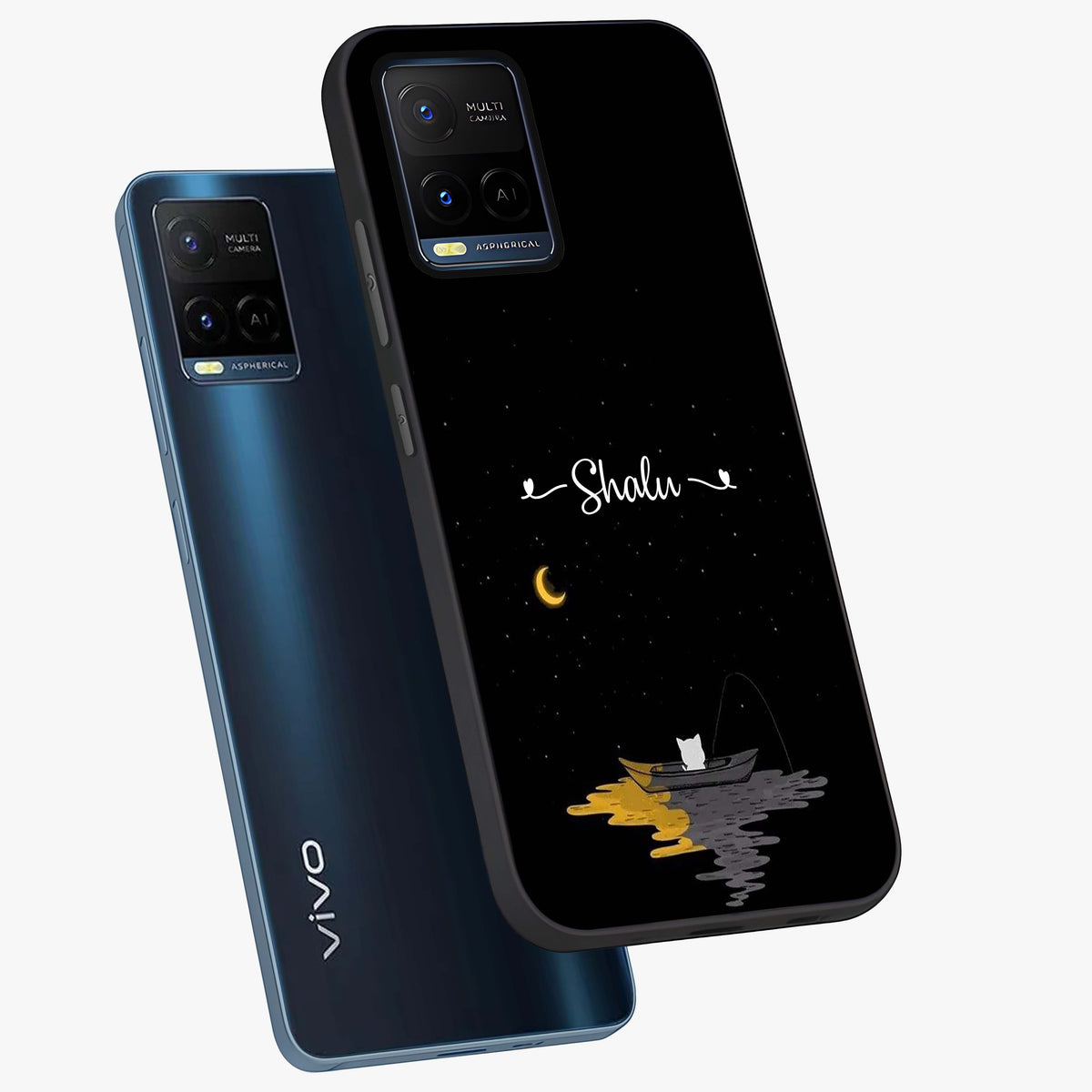 Silent Night Row Glass Case displayed in angled mockup highlighting peaceful evening design with dreamy night aesthetic.