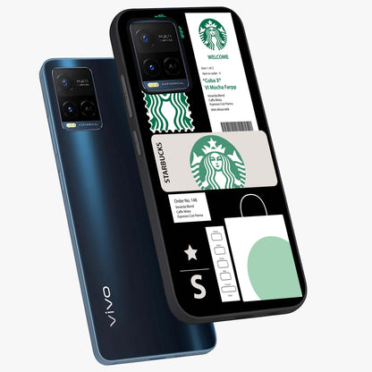 Starbucks Mocha Glass Case displayed in angled mockup highlighting stylish mocha themed design with cozy café aesthetic.