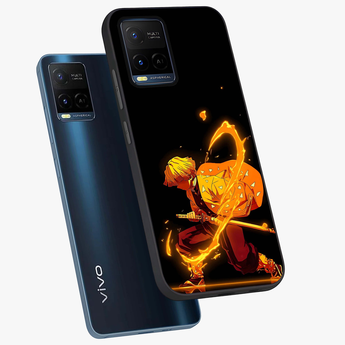 Thunder Flame Execution Glass Case displayed in angled mockup highlighting dramatic fire themed design with intense fantasy aesthetic.