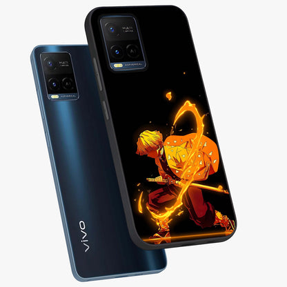 Thunder Flame Execution Glass Case displayed in angled mockup highlighting dramatic fire themed design with intense fantasy aesthetic.
