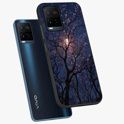 Twilight Sakura Serenade Glass Case displayed in angled mockup highlighting delicate sakura flower design with dreamy aesthetic.