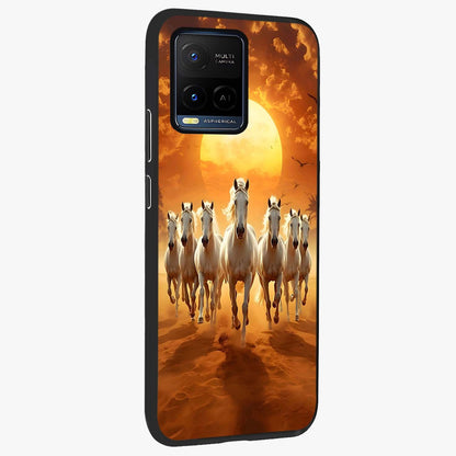 Wild Sunset Majesty Glass Case upright view showcasing dramatic sunset artwork with bold nature theme.