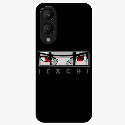 Scarlet Gaze Dominance Glass Case showing flat back view with striking red themed artwork and glossy glass finish.