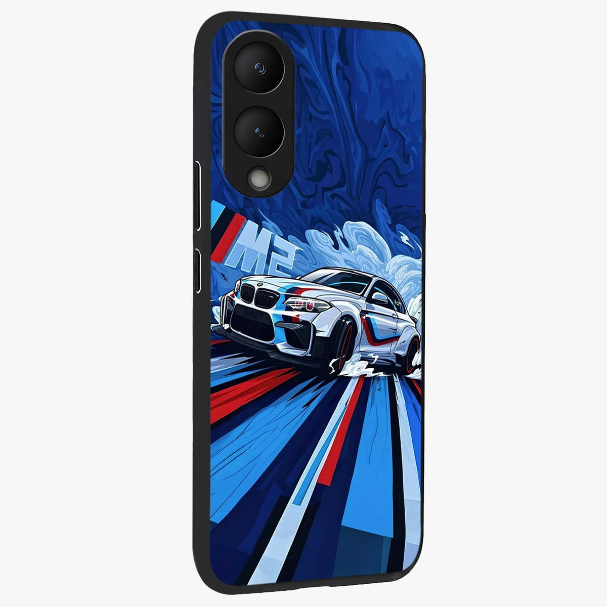 Drift Power Rush Glass Case upright view showcasing high speed racing artwork with bold automotive theme.