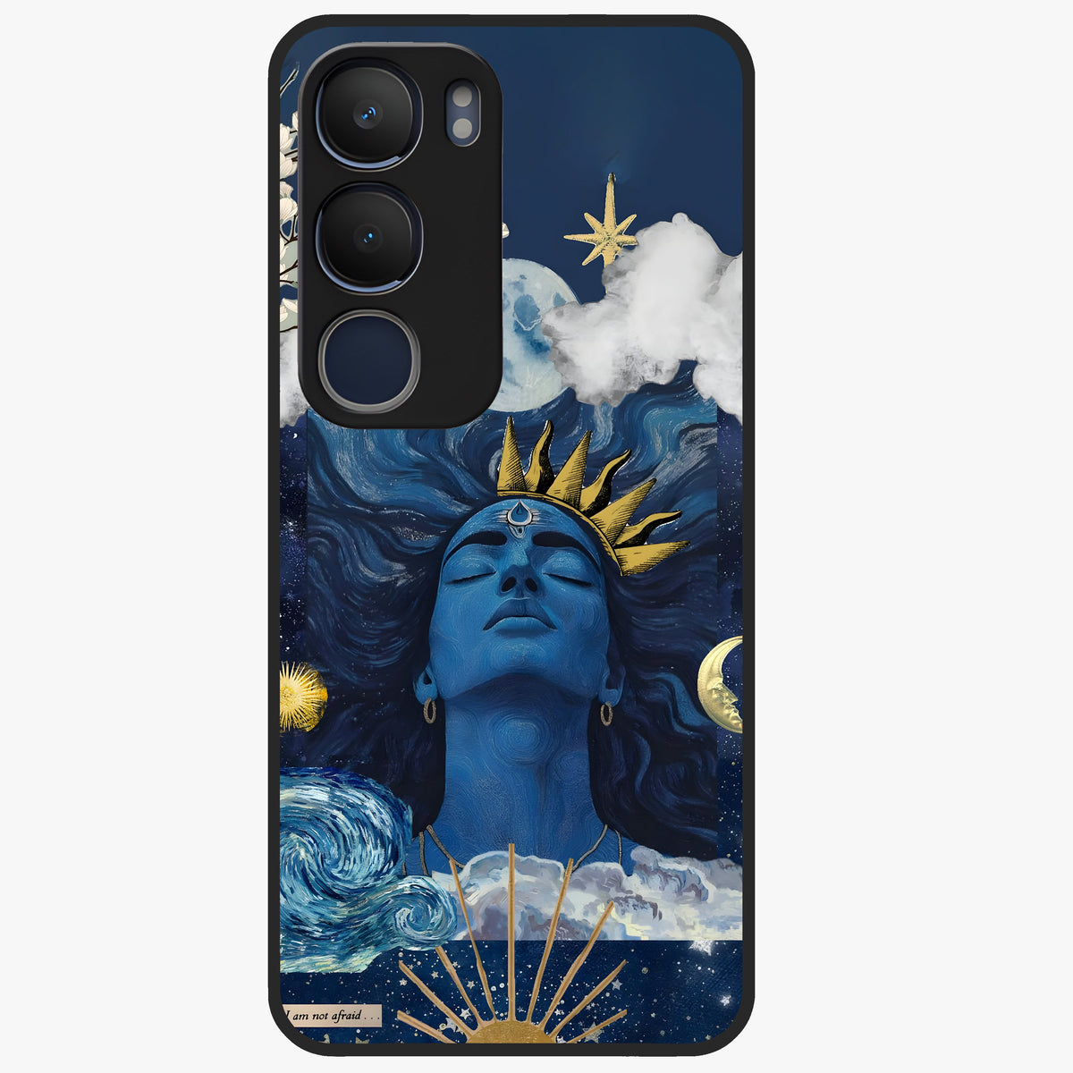 Aesthetic Lord Shiva Glass Case showing flat back view with divine Shiva artwork and glossy glass finish.