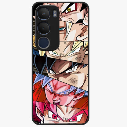 Anime Character Glass Case showing flat back view with vibrant anime artwork and glossy glass finish.