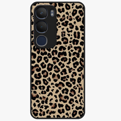 Savage Chic Pattern Glass Case showing flat back view with stylish patterned artwork and glossy glass finish.