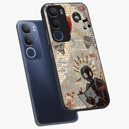City Dream Sketch Glass Case displayed in angled mockup highlighting minimal city illustration with aesthetic sketch style.