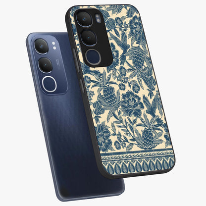 Heirloom Wild Bloom Glass Case displayed in angled mockup highlighting botanical bloom design with classic aesthetic style.