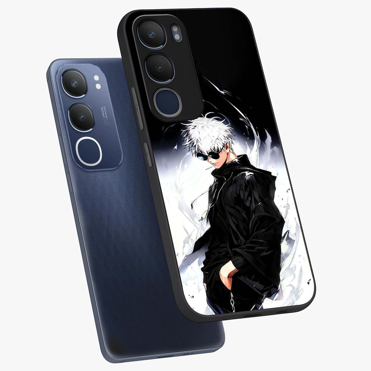 Limitless Shadow King Glass Case displayed in angled mockup highlighting dramatic dark hero design with intense aesthetic.