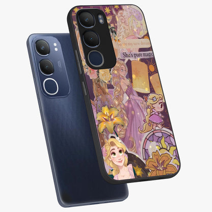 Magical Tangled Dream Glass Case displayed in angled mockup highlighting whimsical fantasy design with magical aesthetic.