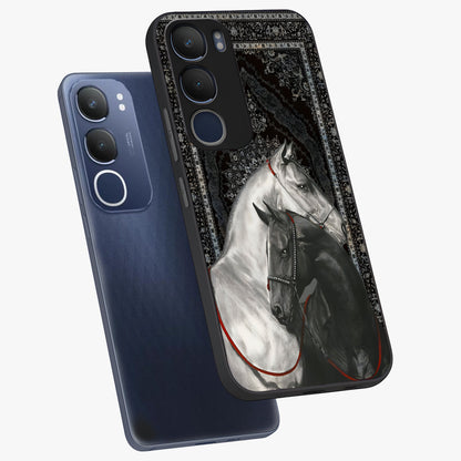 Majestic Ride Legacy Glass Case displayed in angled mockup highlighting sleek vehicle design with bold racing aesthetic.