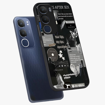 Midnight Love Echo Glass Case displayed in angled mockup highlighting elegant love inspired design with deep aesthetic style.