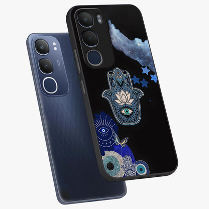 Mystic Hand Aura Glass Case displayed in angled mockup highlighting magical aura design with spiritual aesthetic style.