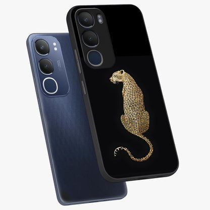 Regal Leopard Glass Case displayed in angled mockup highlighting powerful animal illustration with stylish wild aesthetic.