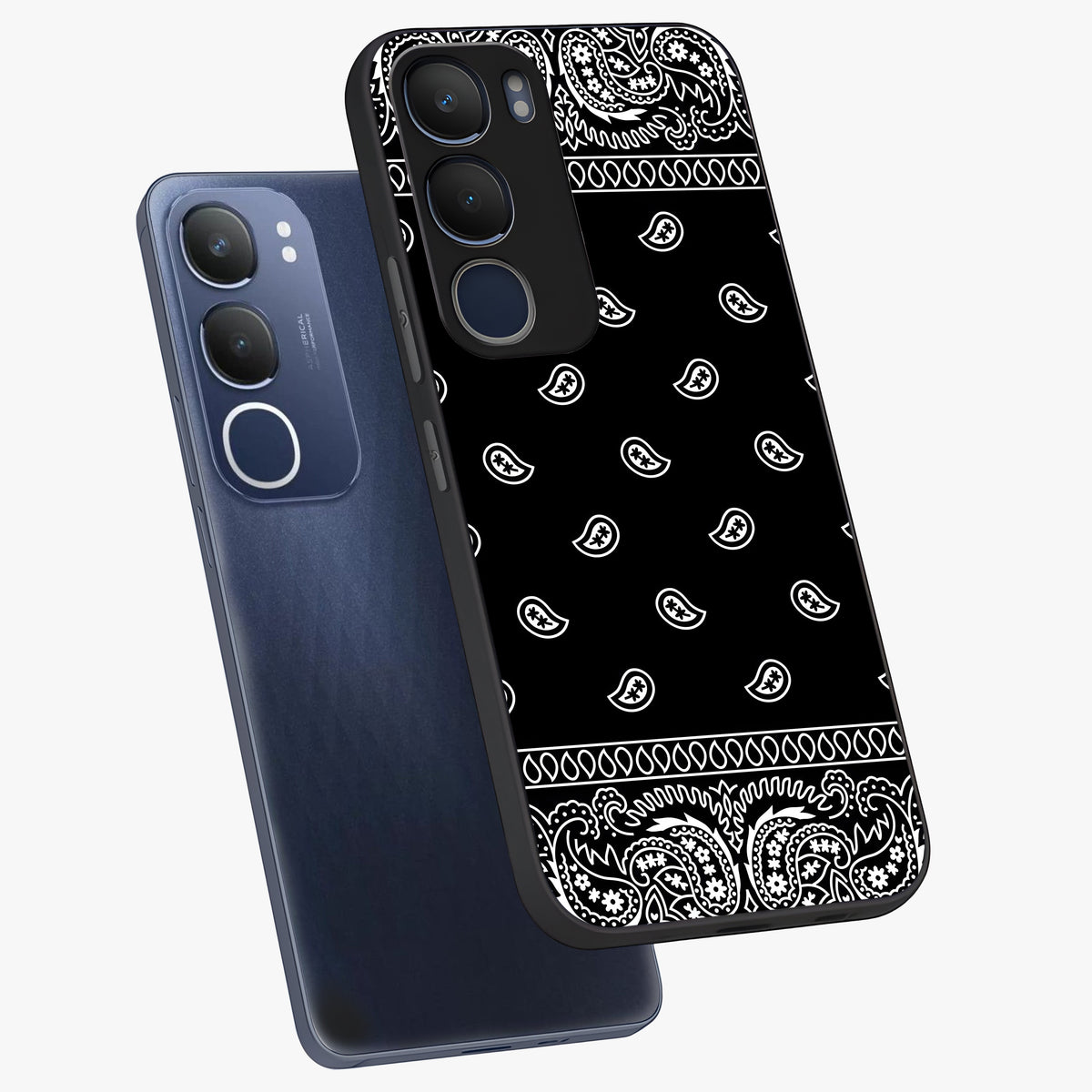 Retro Rebel Threads Glass Case displayed in angled mockup highlighting retro inspired graphic design with rebellious aesthetic.