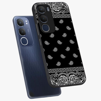 Retro Rebel Threads Glass Case displayed in angled mockup highlighting retro inspired graphic design with rebellious aesthetic.