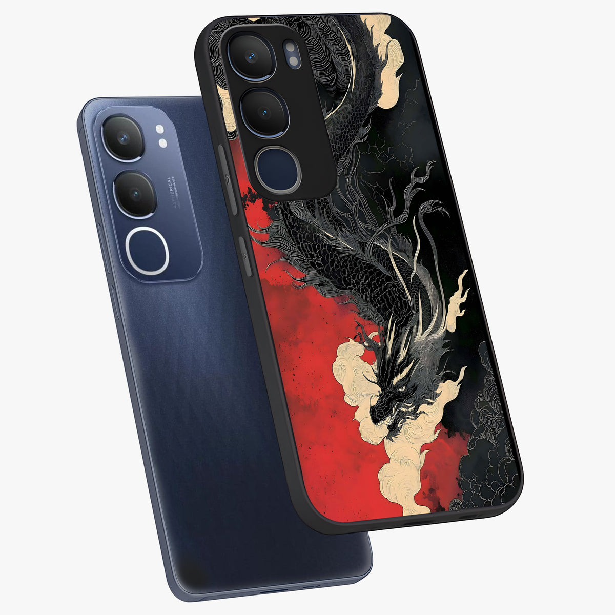 Shadow Dragon Fury Glass Case displayed in angled mockup highlighting powerful dragon illustration with dark fantasy aesthetic.