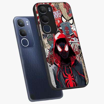Spider Collage Street Glass Case displayed in angled mockup highlighting dynamic street style collage design with comic aesthetic.