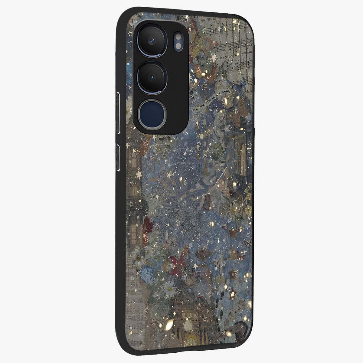 Aesthetic Astrolophia Glass Case upright view showcasing soft aesthetic theme with stylish modern look.