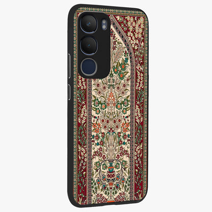Persian Inspired Glass Case upright view showcasing decorative Persian artwork with rich heritage theme.