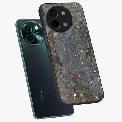 Aesthetic Astrolophia Glass Case displayed in angled mockup highlighting artistic aesthetic elements and smooth glass surface.
