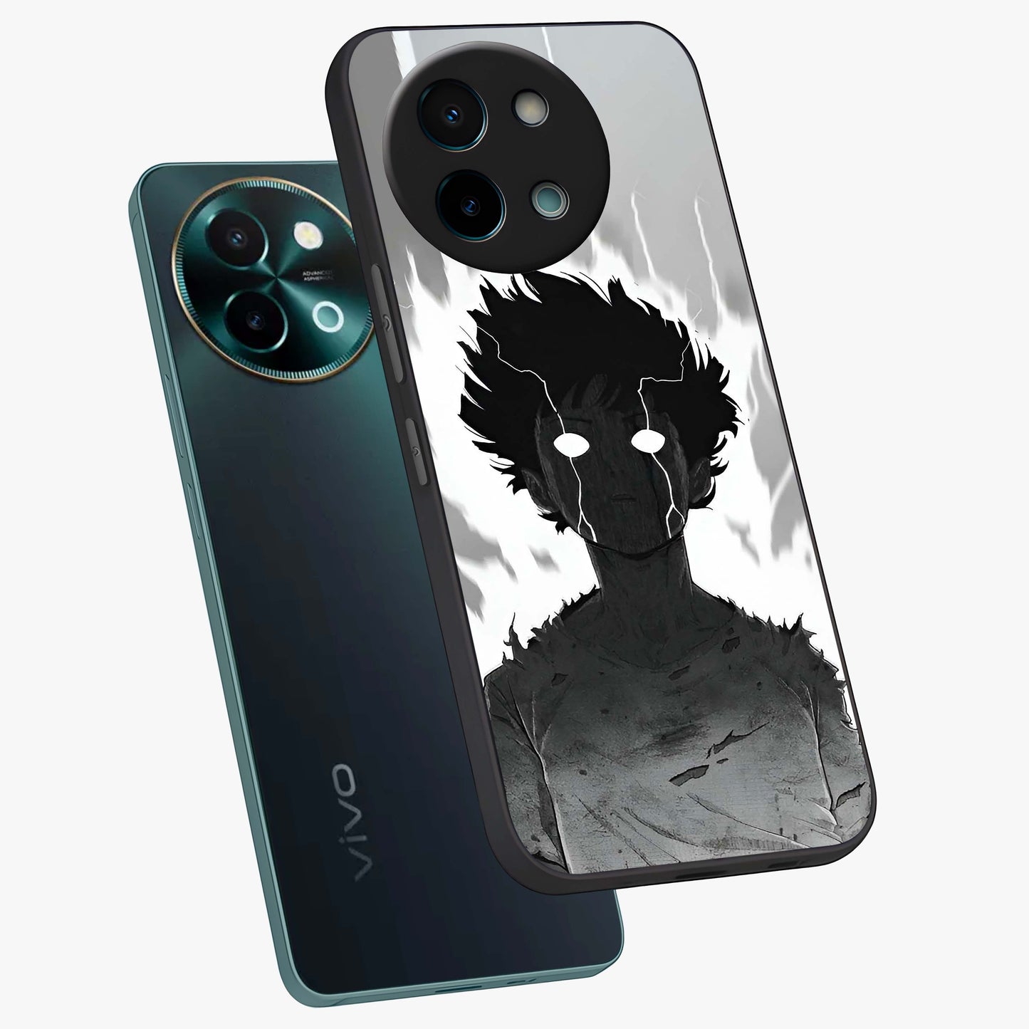 Awakened Inner Rage Glass Case displayed in angled mockup highlighting powerful graphic design and bold artistic theme.
