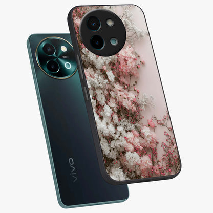 Blush Blossom Cloud Glass Case displayed in angled mockup highlighting soft cloud and blossom design with pastel aesthetic.