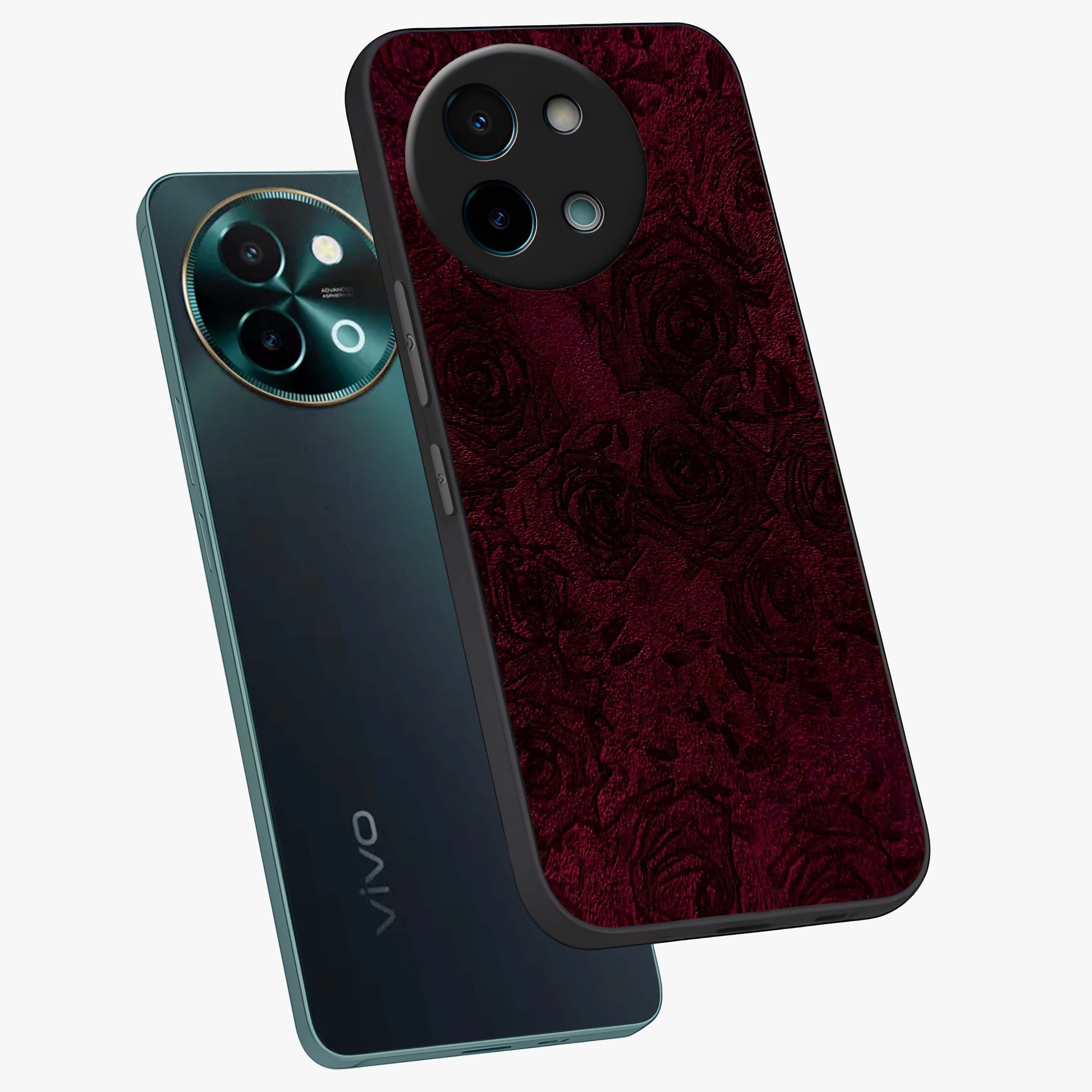 Crimson Fade Flow Glass Case displayed in angled mockup highlighting smooth gradient design with modern aesthetic style.