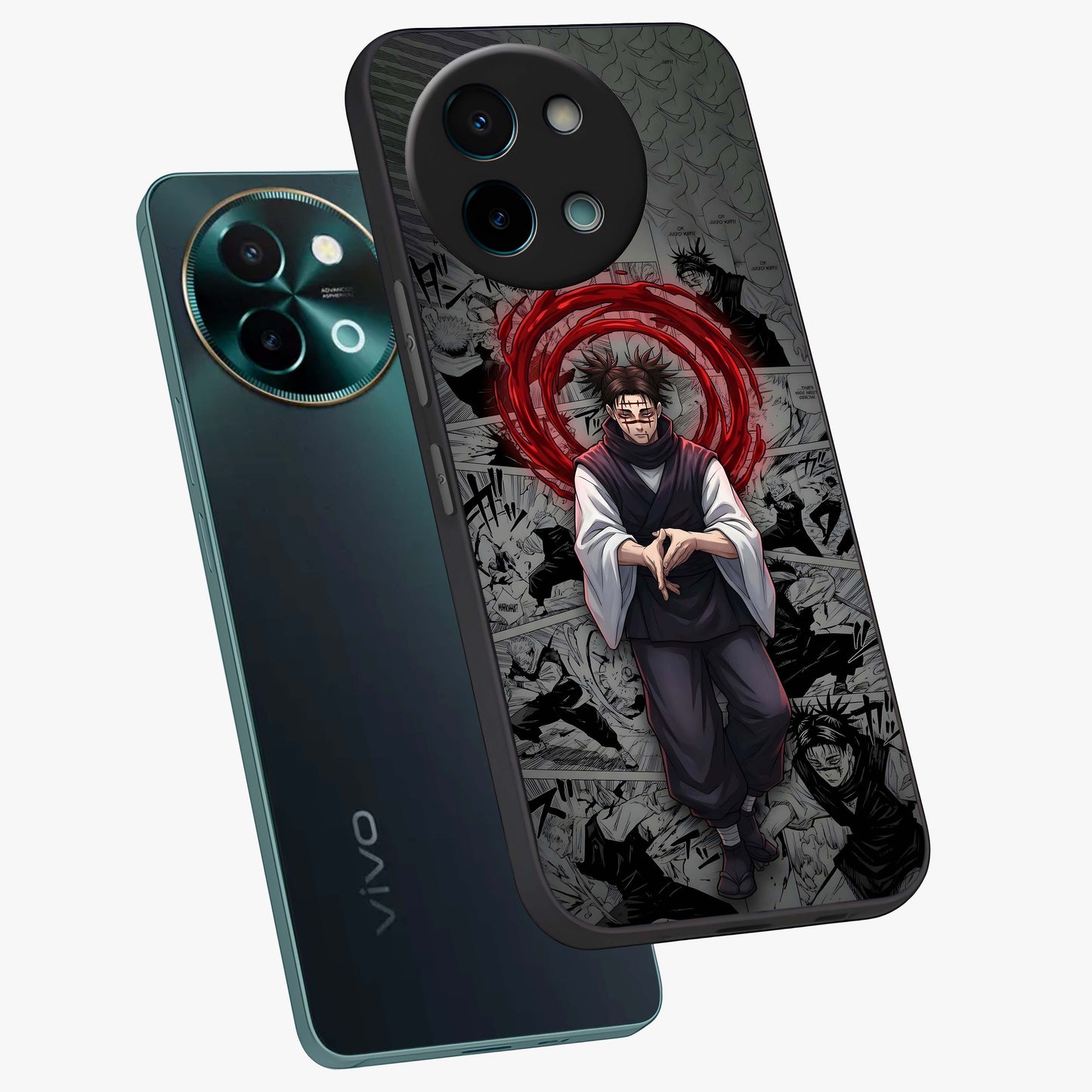 Cursed Ritual Ascension Glass Case displayed in angled mockup highlighting mystical ritual illustration with supernatural aesthetic.
