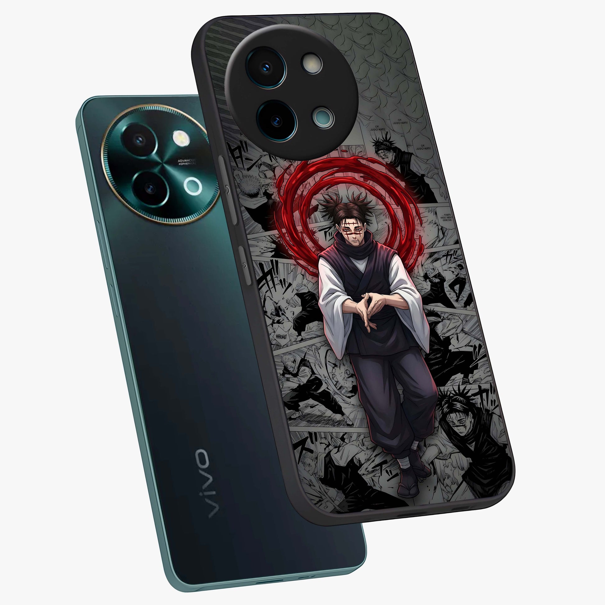 Cursed Ritual Ascension Glass Case displayed in angled mockup highlighting mystical ritual illustration with supernatural aesthetic.