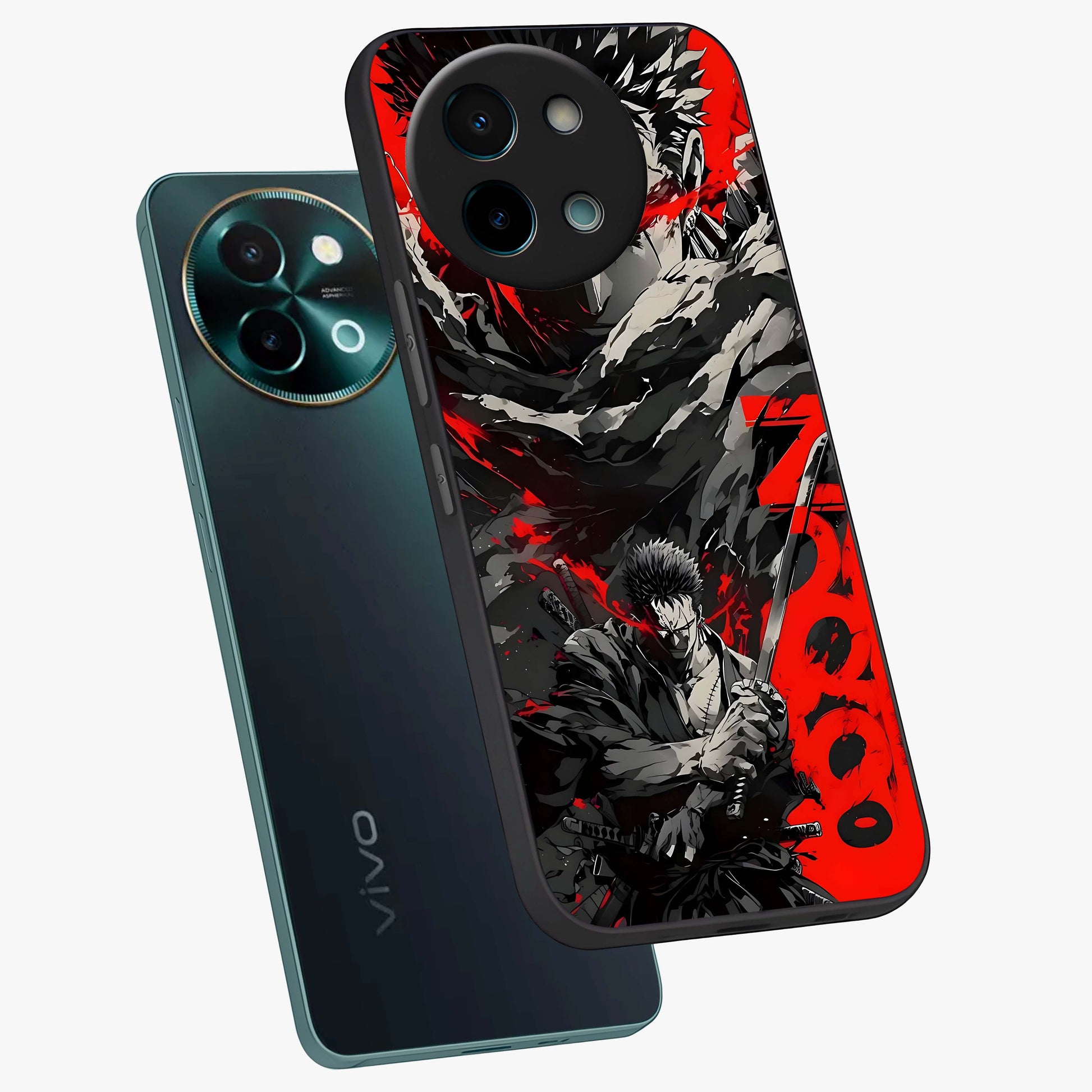 Demon Sword Resolve Glass Case displayed in angled mockup highlighting powerful demon sword illustration with dark fantasy aesthetic.