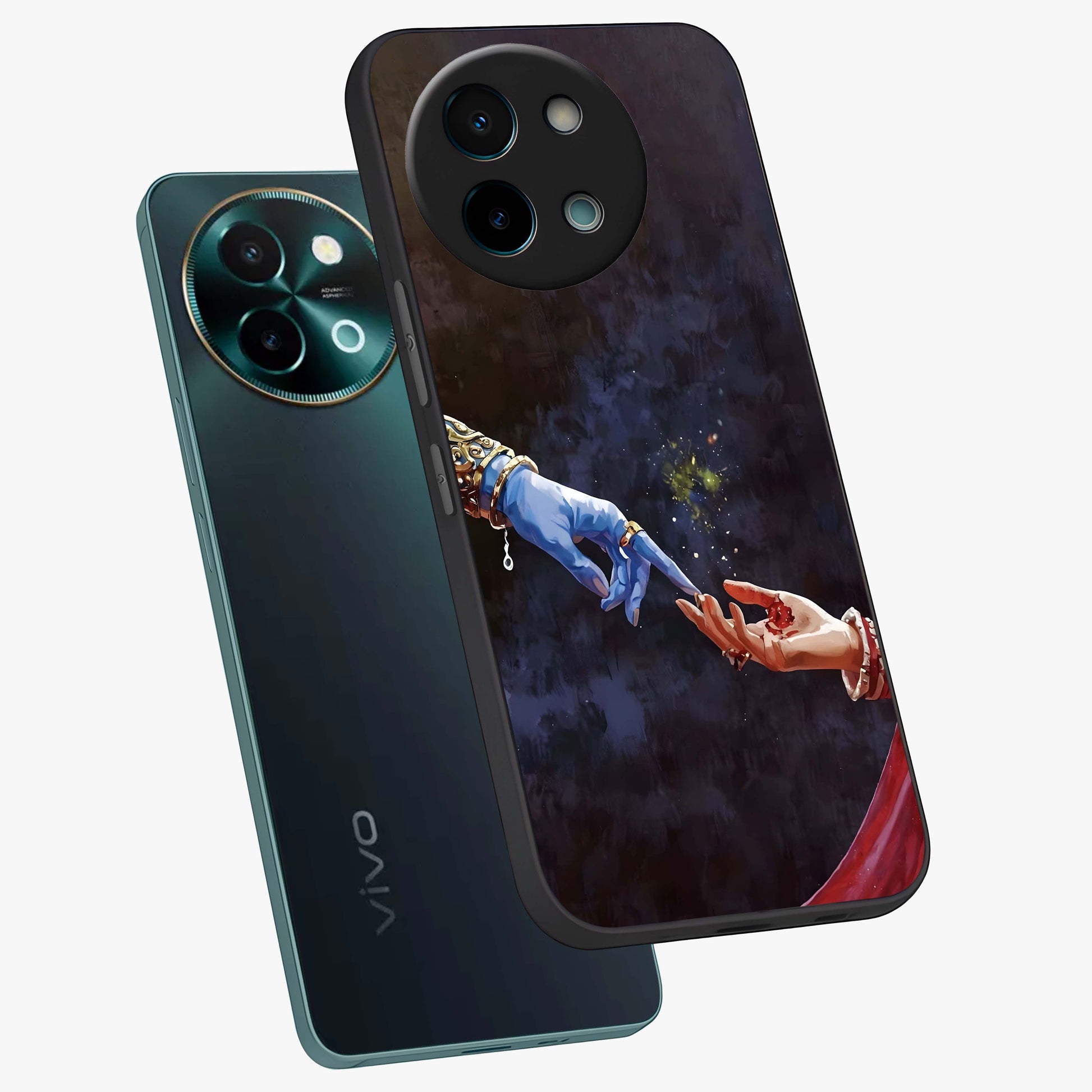 Divine Touch Eternal Glass Case displayed in angled mockup highlighting elegant divine inspired design with calm aesthetic style.