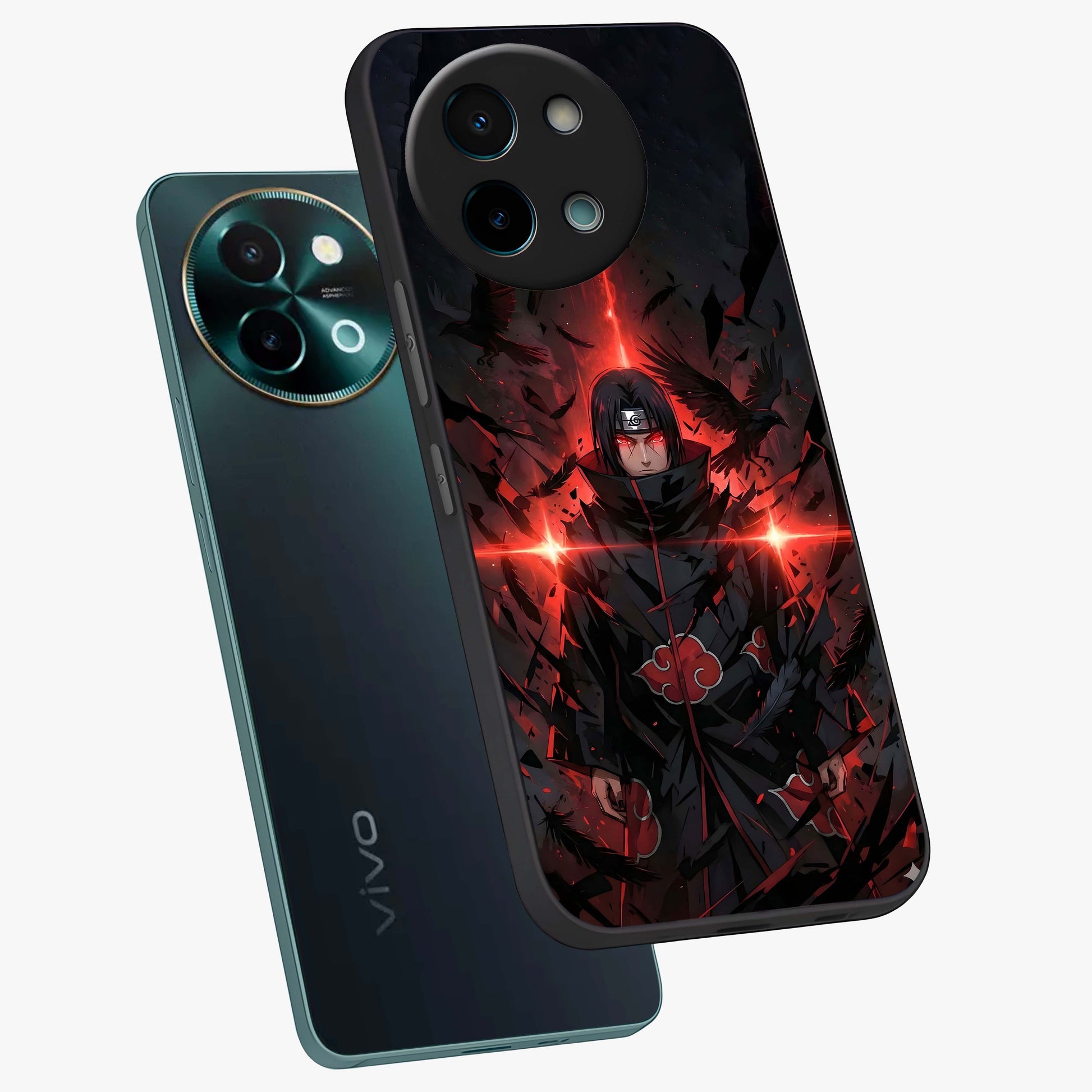 Focused Blade Discipline Glass Case displayed in angled mockup highlighting clean minimal text artwork with modern aesthetic style.