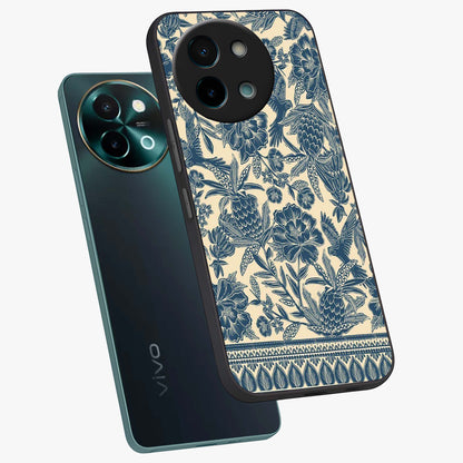 Heirloom Wild Bloom Glass Case displayed in angled mockup highlighting botanical bloom design with classic aesthetic style.