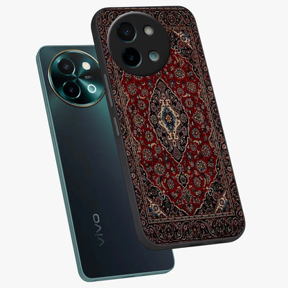 Heritage Carpet Royale Glass Case displayed in angled mockup highlighting intricate royal carpet design with heritage aesthetic.