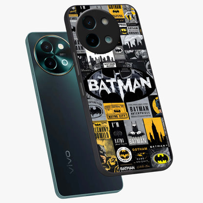Knight Gotham Rise Glass Case displayed in angled mockup highlighting powerful knight silhouette design with dramatic aesthetic.