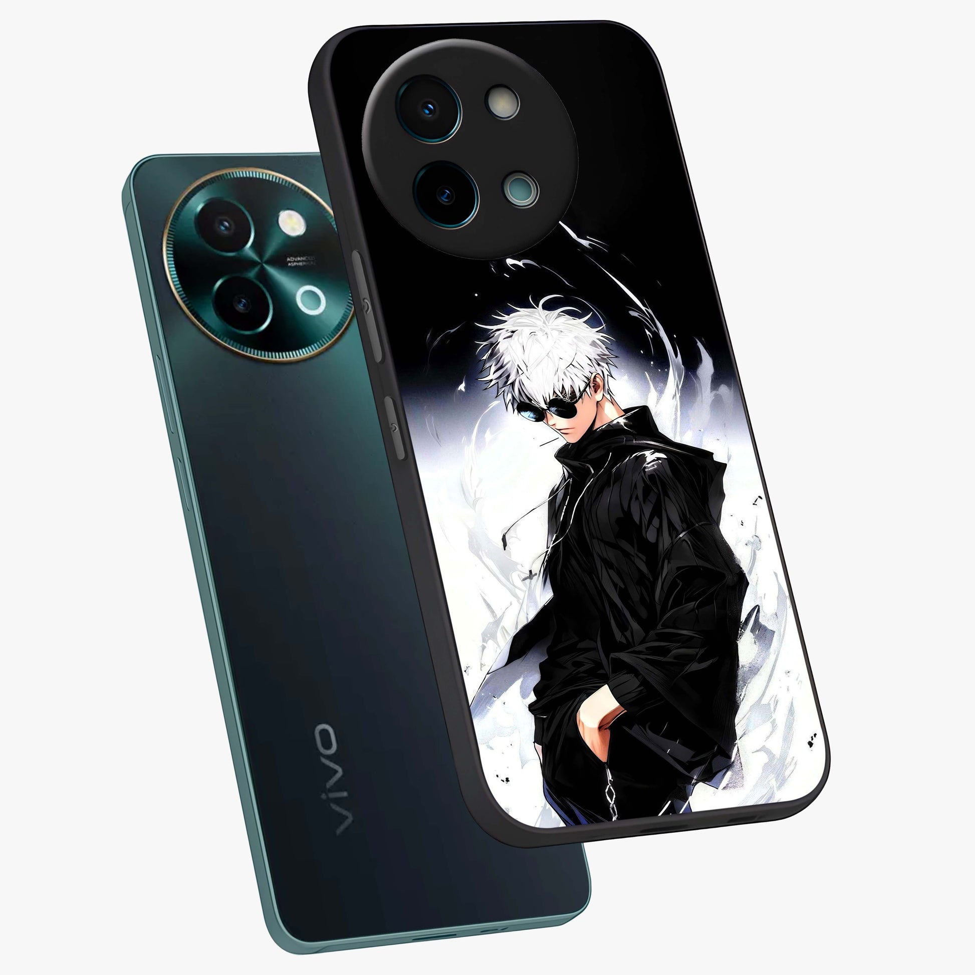 Limitless Shadow King Glass Case displayed in angled mockup highlighting dramatic dark hero design with intense aesthetic.