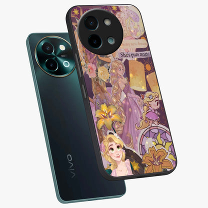 Magical Tangled Dream Glass Case displayed in angled mockup highlighting whimsical fantasy design with magical aesthetic.