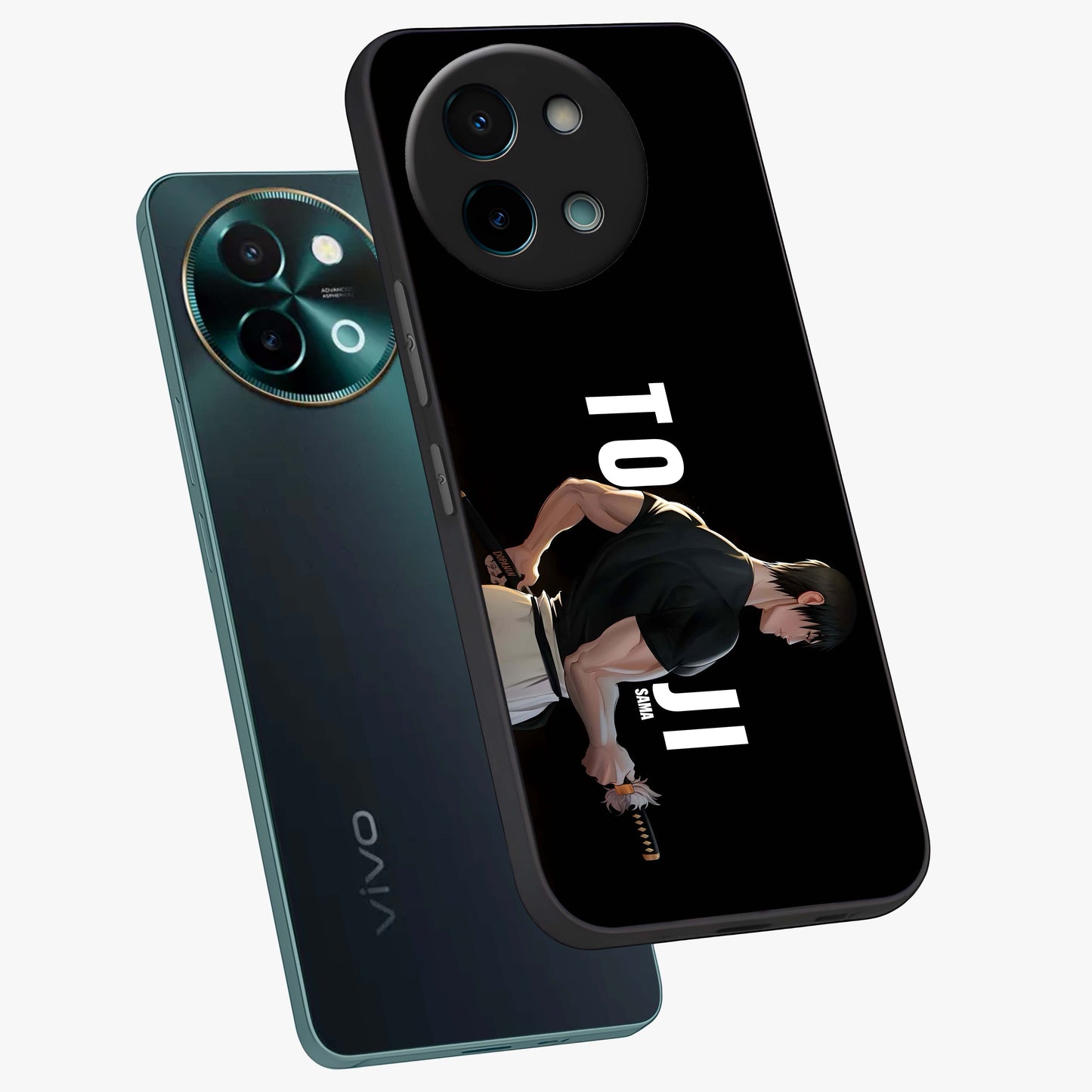 Midnight Blade Resolve Glass Case displayed in angled mockup highlighting powerful blade illustration with dramatic dark aesthetic.
