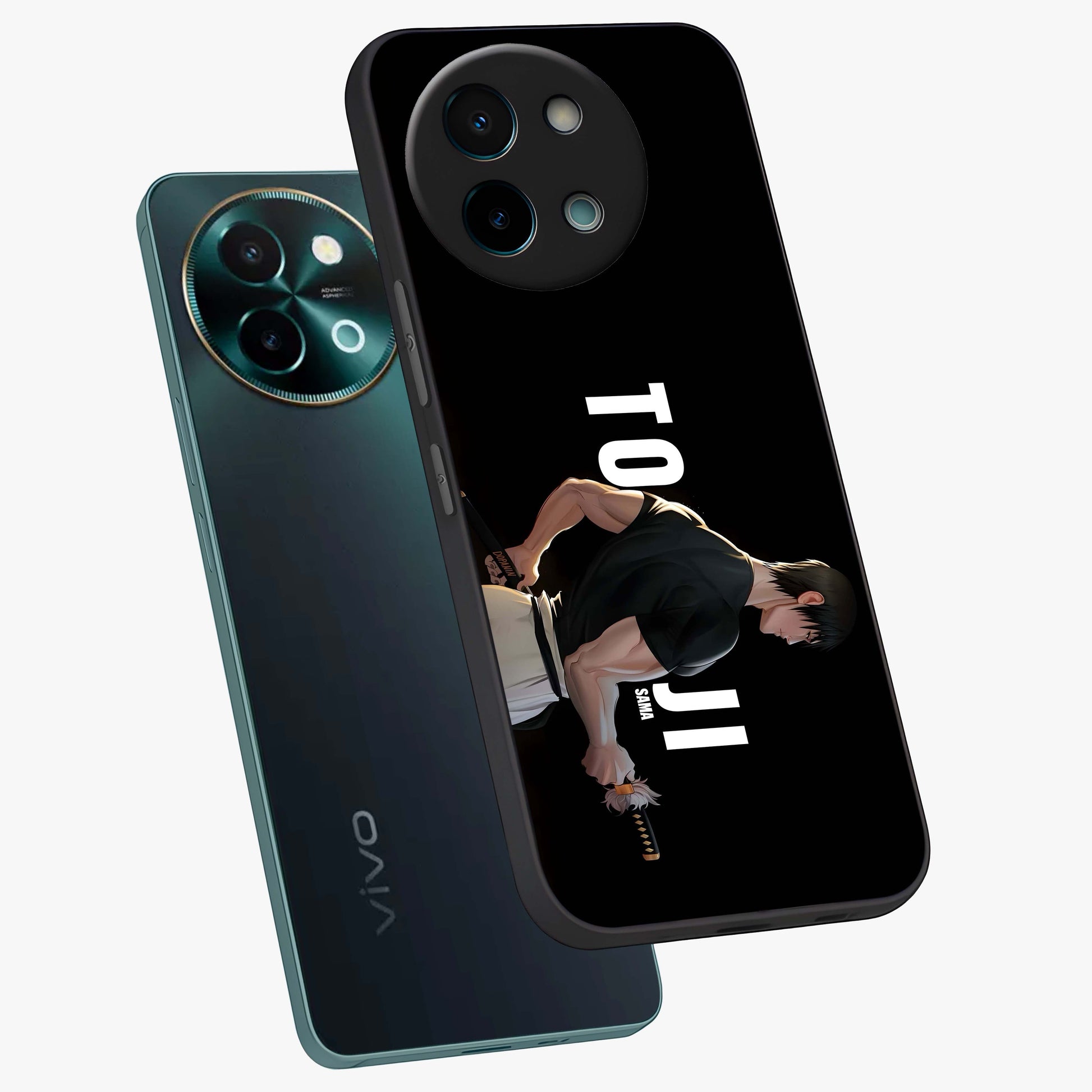 Midnight Blade Resolve Glass Case displayed in angled mockup highlighting powerful blade illustration with dramatic dark aesthetic.