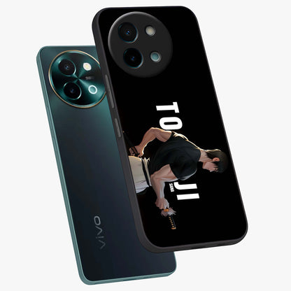 Midnight Blade Resolve Glass Case displayed in angled mockup highlighting powerful blade illustration with dramatic dark aesthetic.