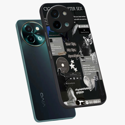 Midnight Love Echo Glass Case displayed in angled mockup highlighting elegant love inspired design with deep aesthetic style.