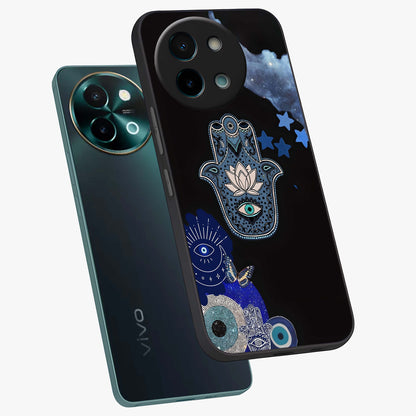 Mystic Hand Aura Glass Case displayed in angled mockup highlighting magical aura design with spiritual aesthetic style.