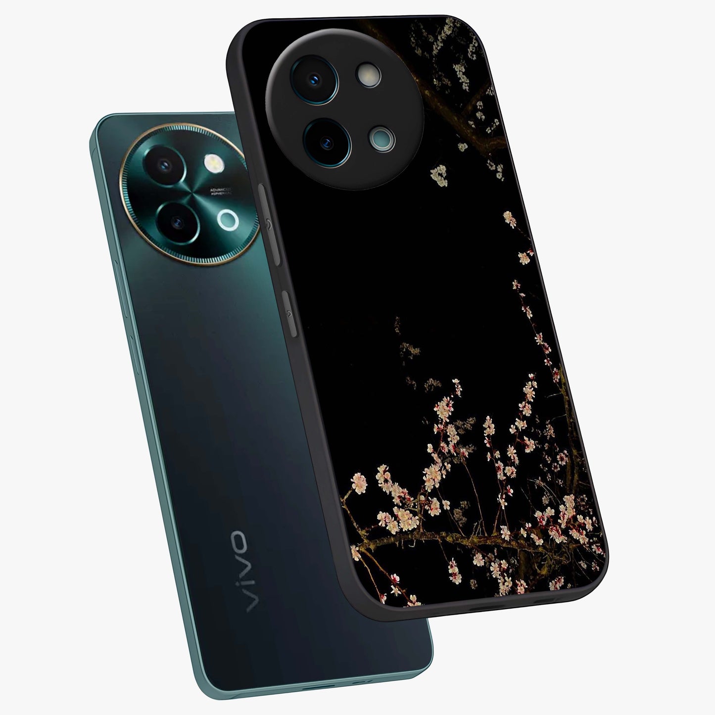Petal Moon Light With Custom Name Glass Case displayed in angled mockup highlighting delicate petal design with custom name feature.