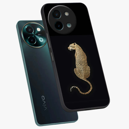 Regal Leopard Glass Case displayed in angled mockup highlighting powerful animal illustration with stylish wild aesthetic.